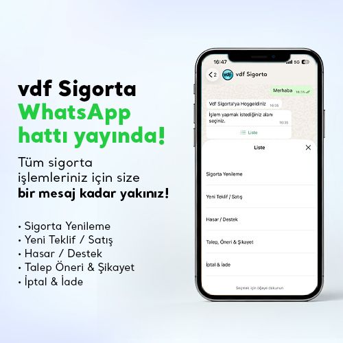 vdf Sigorta Whatsapp Banner